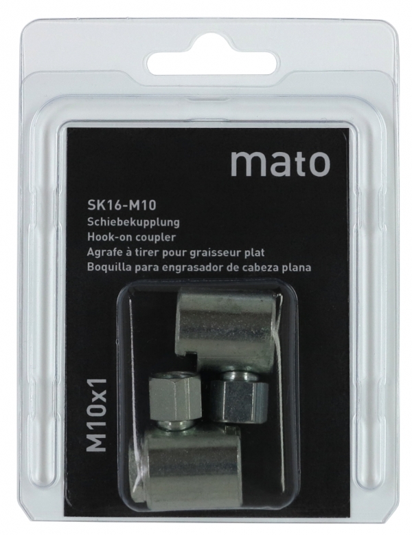 MATO Hook-on couplers for button head fittings<br>2 pcs. SK-16R8 (R1/8&quot; / 16 mm)&lt;/p&gt;packed in blister pack