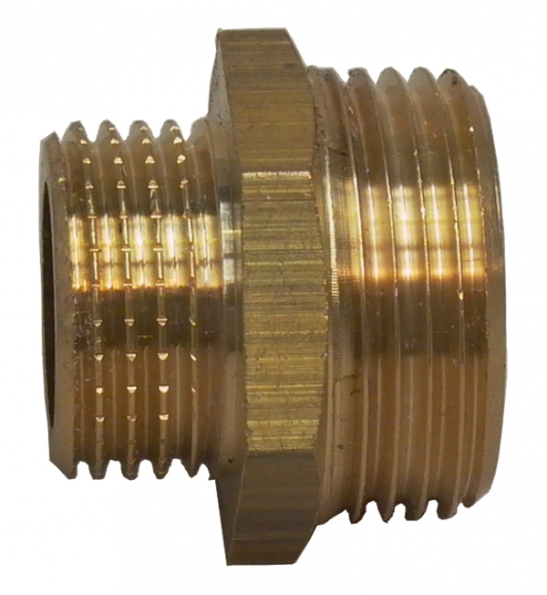 Double ended connector R1&quot; x R1 1/4&quot; male