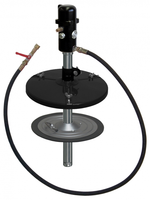Pneumatic filler pump pneuMATO-fill 18-d, static<br>for 18/20 kg pails, Inner-Ø  265-285 mm