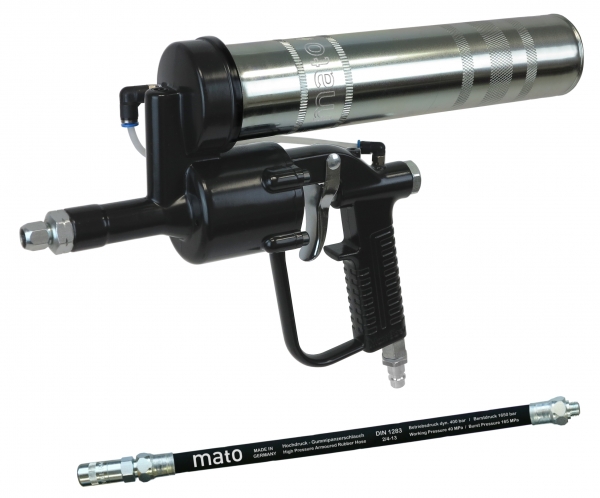 Lube-Shuttle® Air Operated Grease Gun DF-LS<br>with rubber hose RH-30C, M10x1