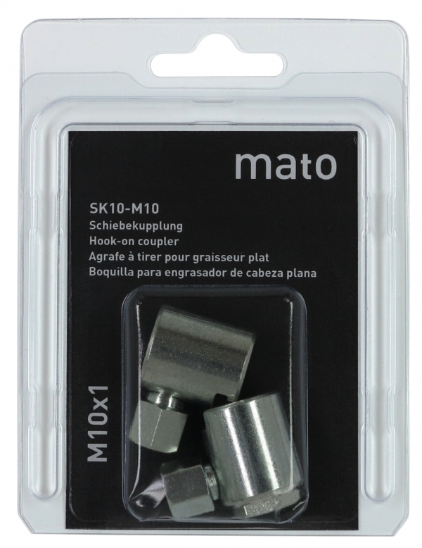 MATO Hook-on couplers for button head fittings<br>2 pcs. SK-10R8 (R1/8&quot; / 10 mm)&lt;/p&gt;packed in blister pack