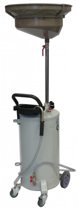 Waste oil drainer 75l mobile with air pressure discharge