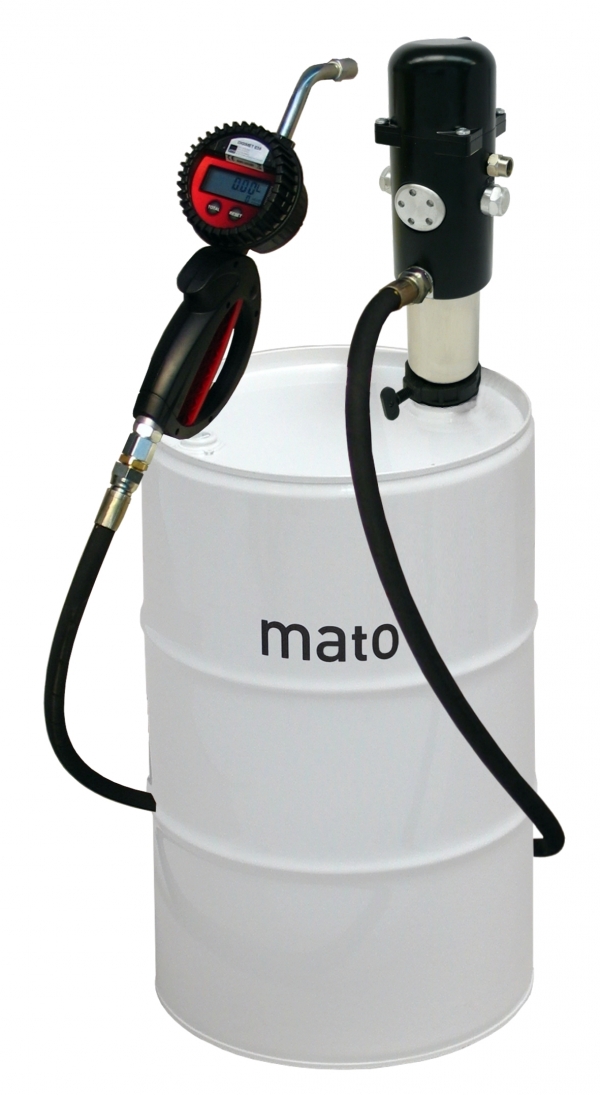 pneuMATO 3 for 50/60 and 200 l oil drums<br>with Digimet E35 and engine oil nozzle