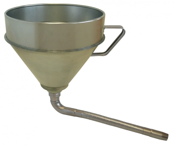 Tin plate funnel with strainer and flexible,<br>angled spout   FA-T 240   ø 240 mm