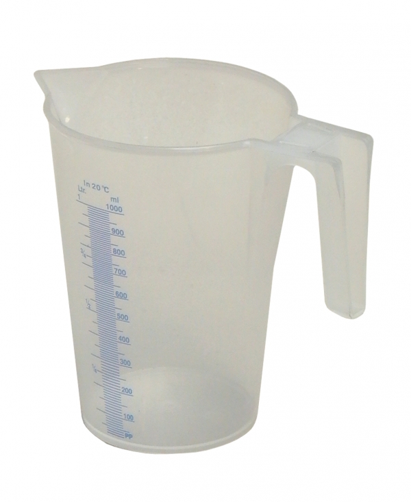 Plastic oil measuring jug, graduated<br>Type J-PP 100   1 litre