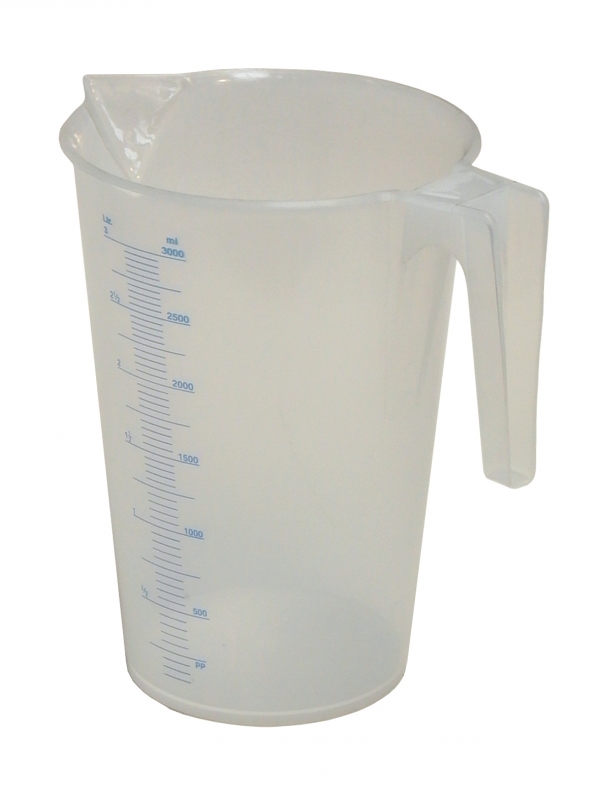 Plastic oil measuring jug, graduated<br>Type J-PP 300   3 litre