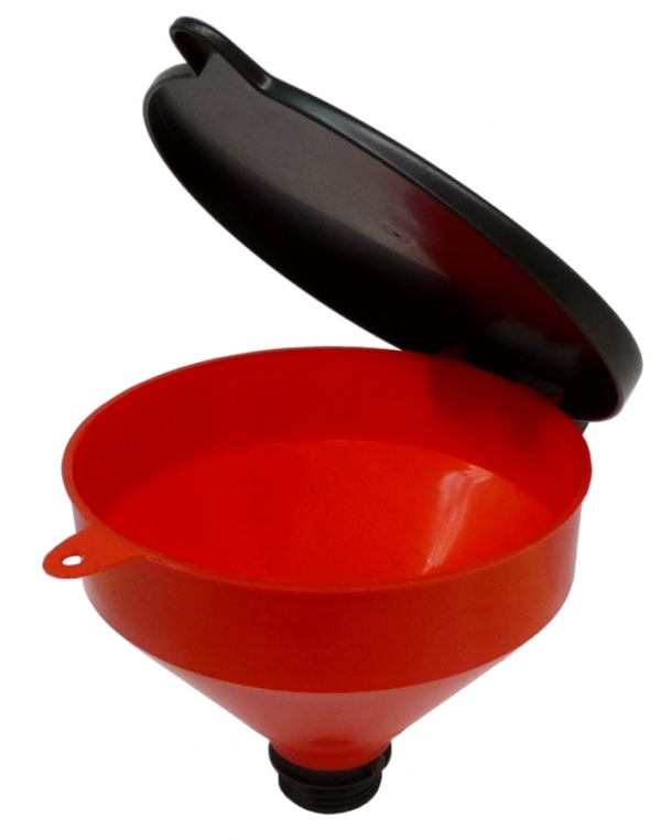 Plastic funnel with flap lid<br>FSC-PP-250 (ø 250 mm)