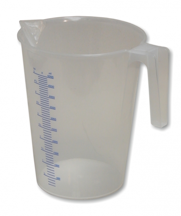 Plastic oil measuring jug, graduated<br>Type J-PP 500   5 litre